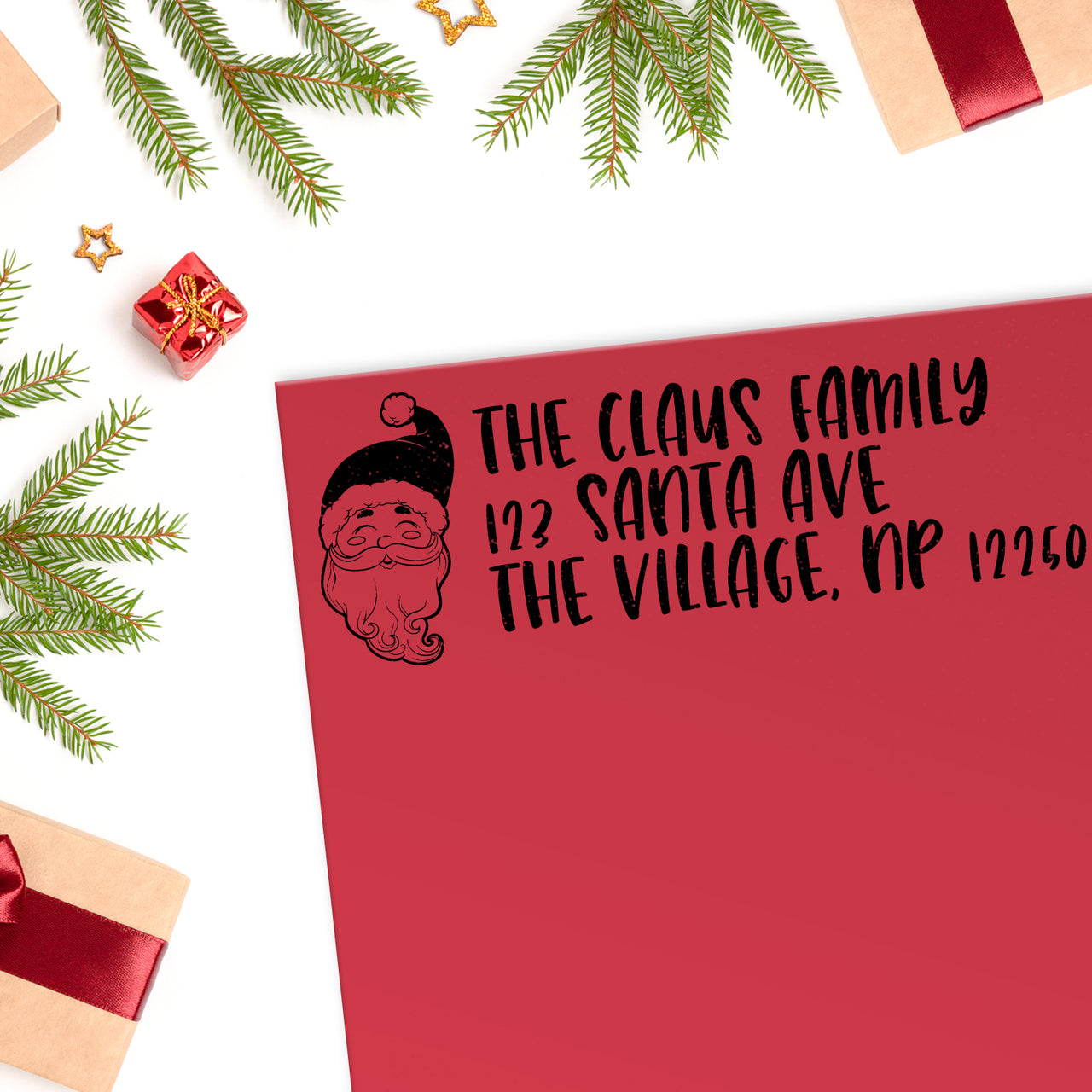 Jolly Santa Address Stamp