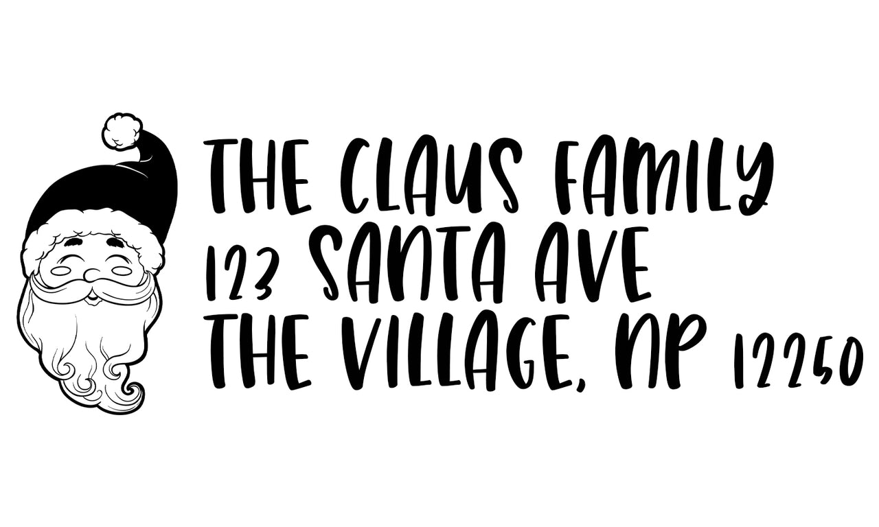 Jolly Santa Address Stamp