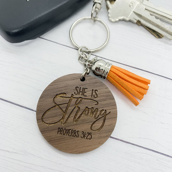 She is Strong Keychain
