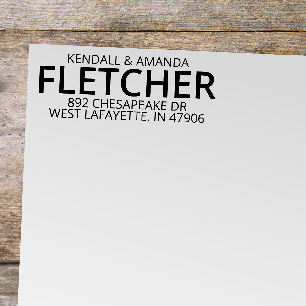Simple Couple Address Stamp