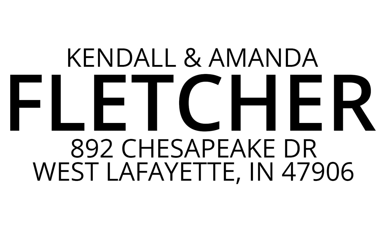 Simple Couple Address Stamp