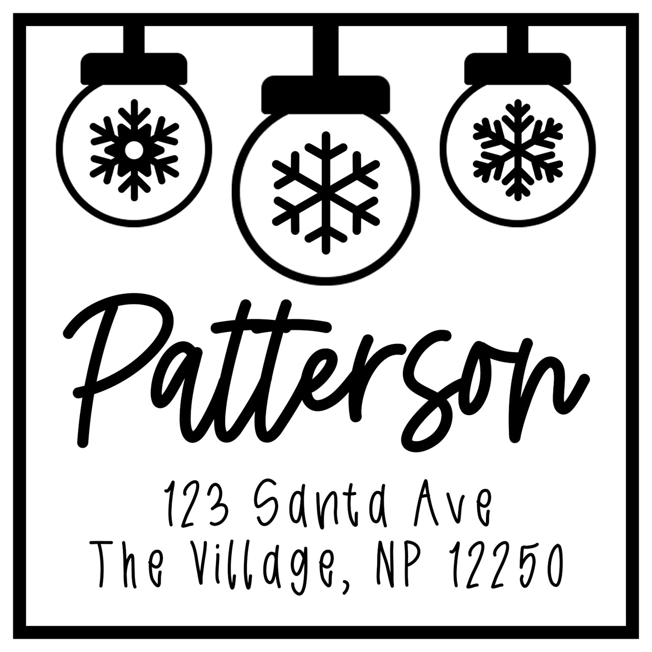 Snowflake Address Stamp