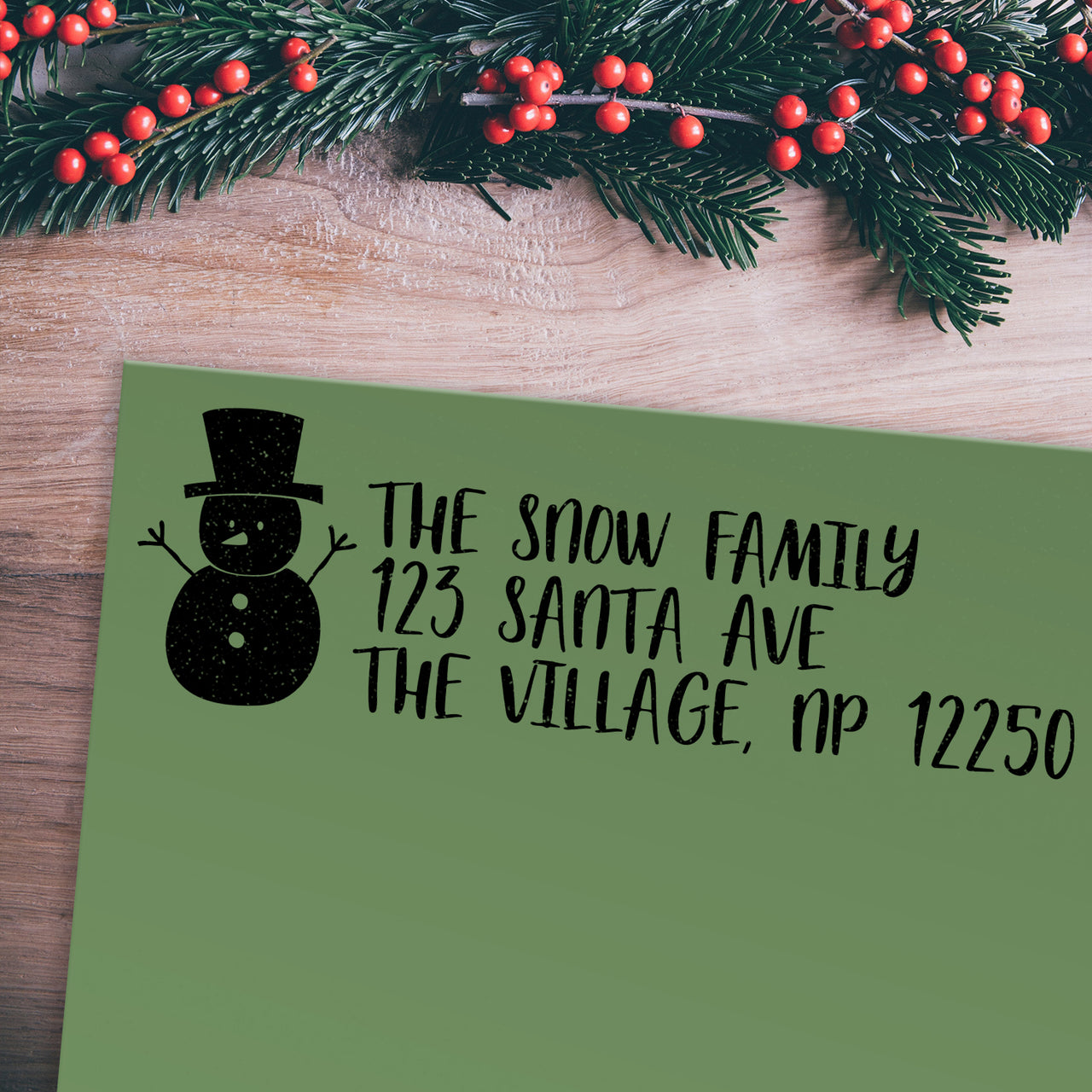 Snowman Address Stamp