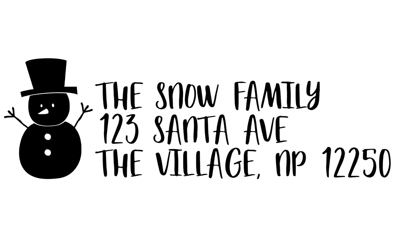 Snowman Address Stamp