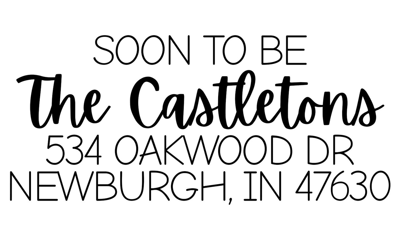 Soon to Be Address Stamp