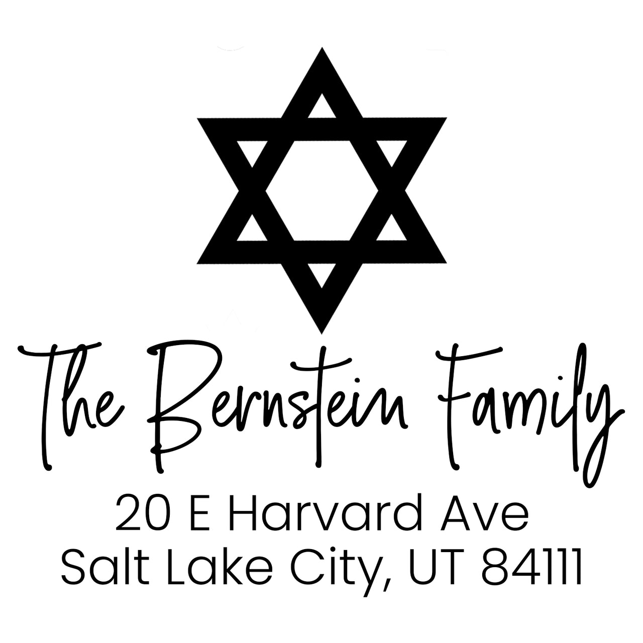 Star of David Address Stamp