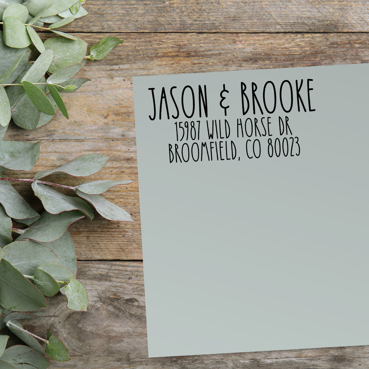 Sweet Couple Address Stamp