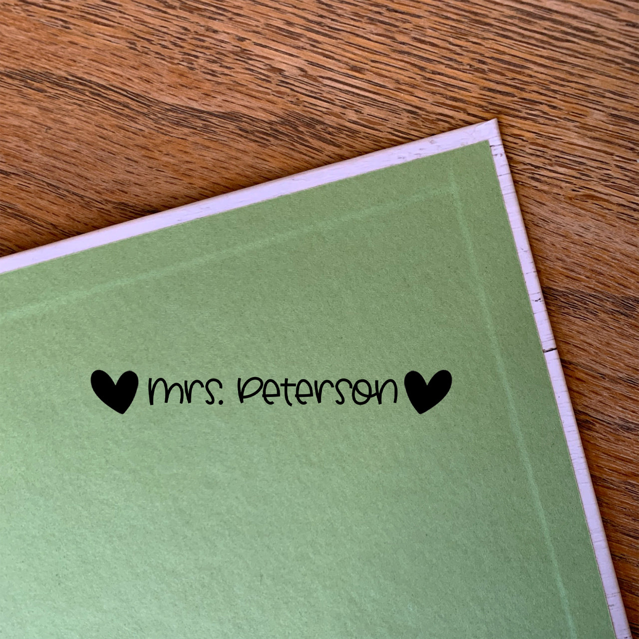 Teacher Stamp with Hearts
