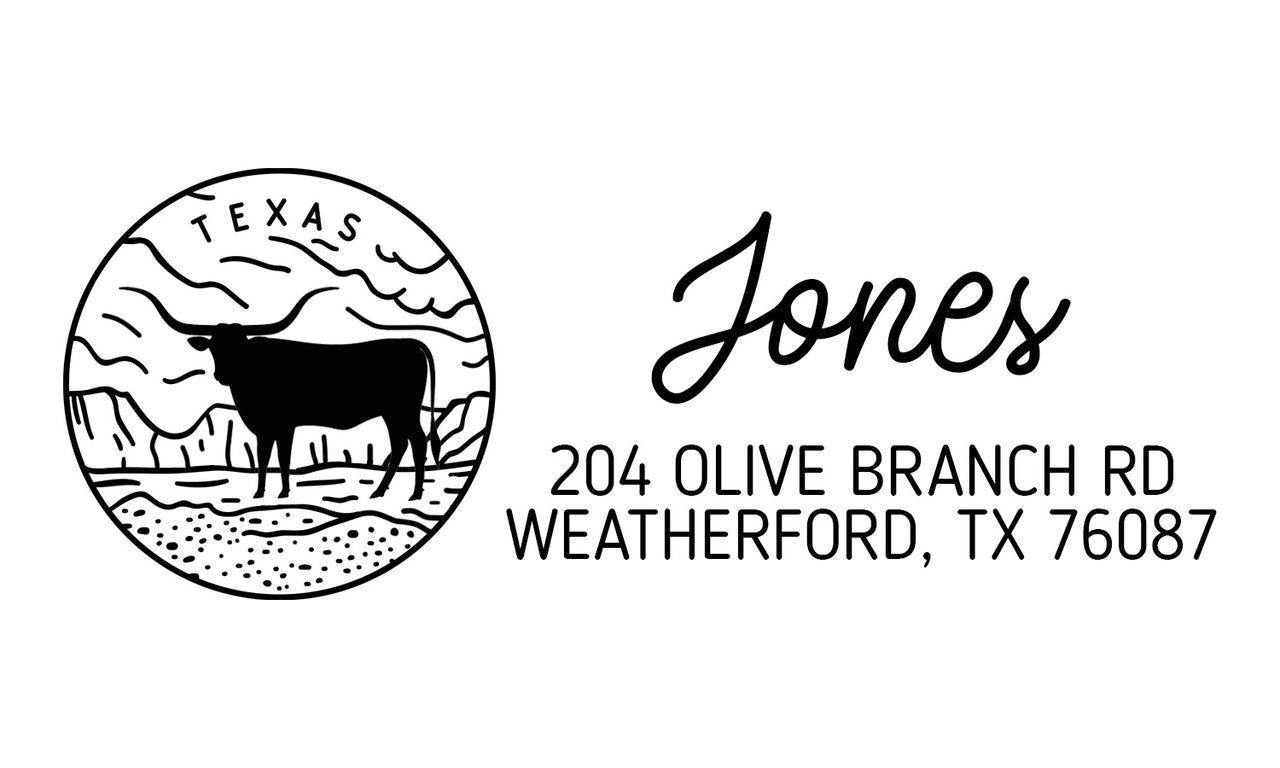 Texas Address Stamp