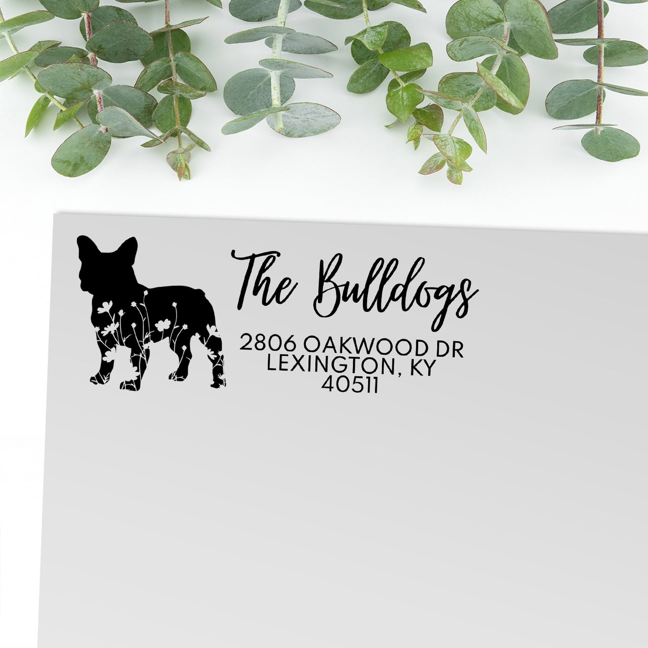 French Bulldog Address Stamp