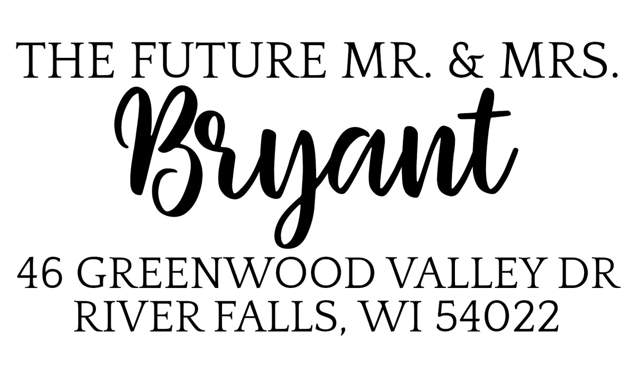 Almost Mr. & Mrs. Address Stamp