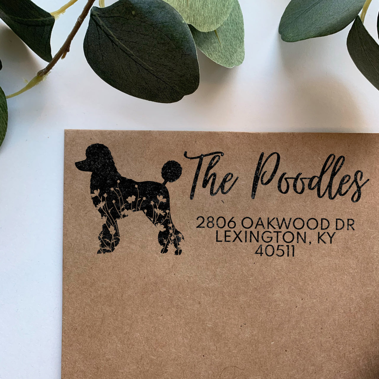 Poodle Address Stamp