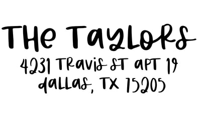 The Taylors Address Stamp