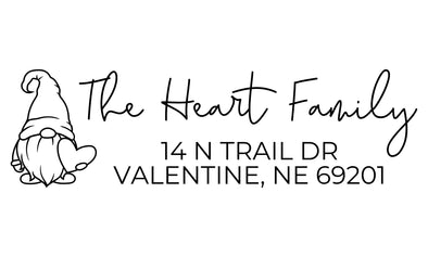Valentine Gnome Address Stamp
