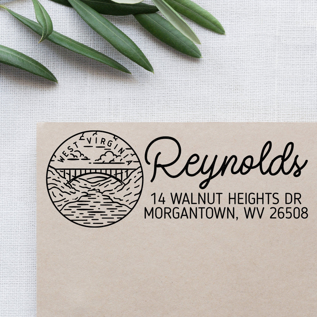 West Virginia Address Stamp
