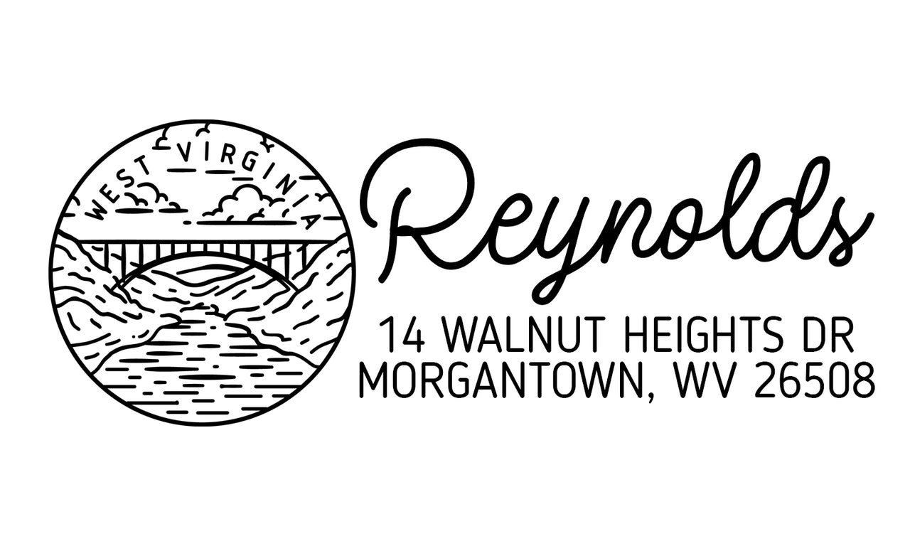 West Virginia Address Stamp
