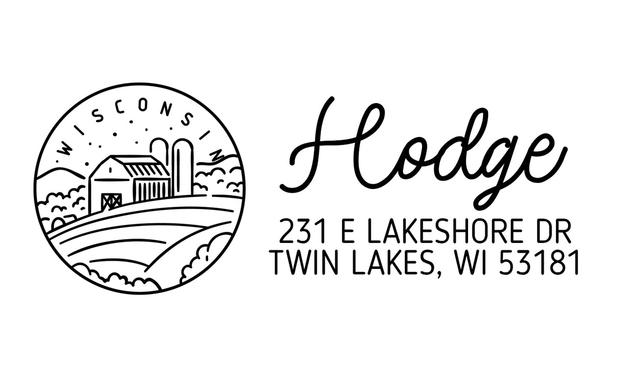 Wisconsin Address Stamp