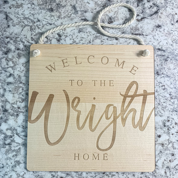 Home Wood Sign