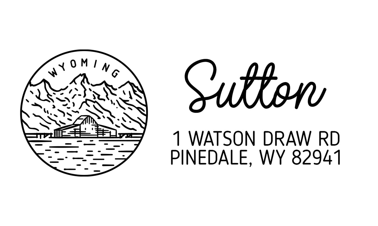 Wyoming Address Stamp