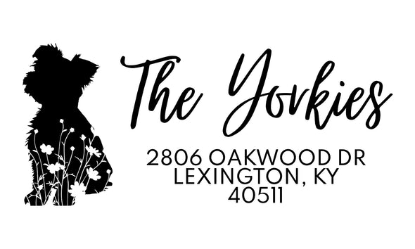 Yorkie Address Stamp