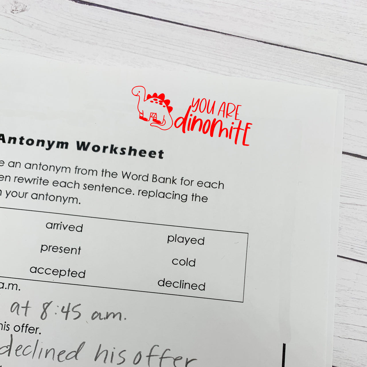 You are Dinomite Teacher Stamp