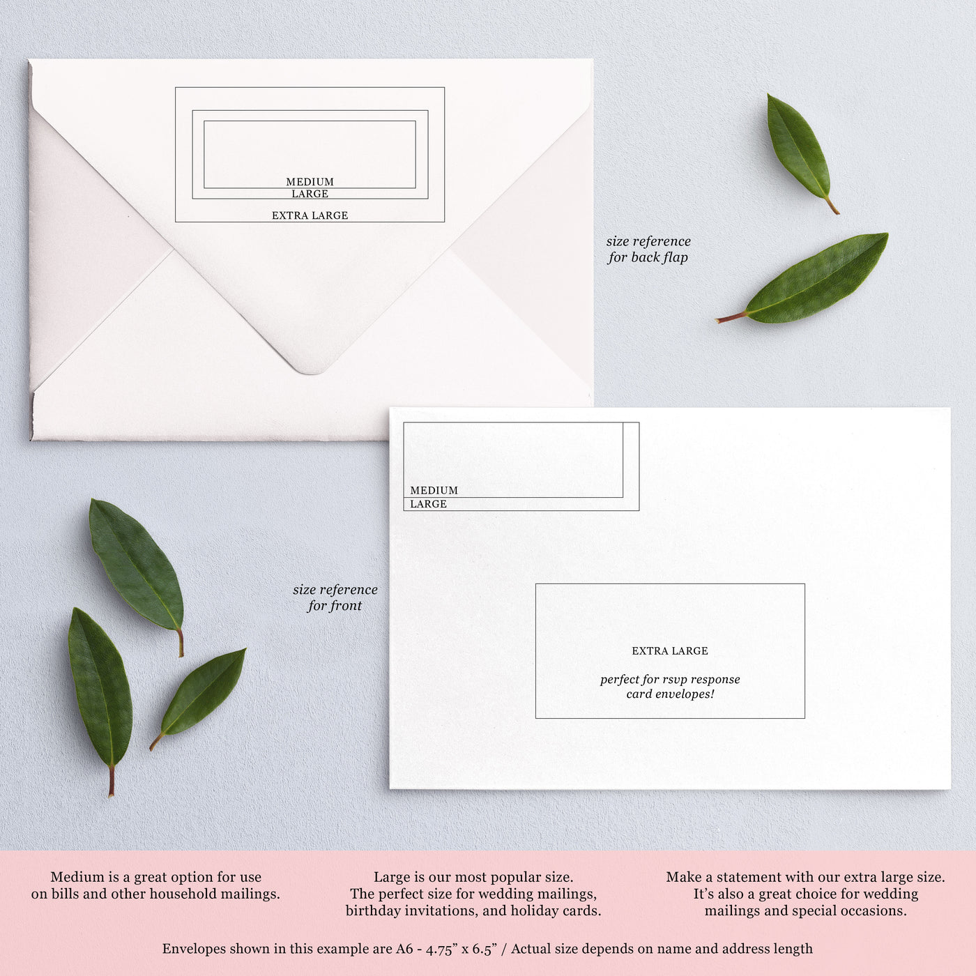 Custom Rubber Stamps for Wedding Invitation Address Labels