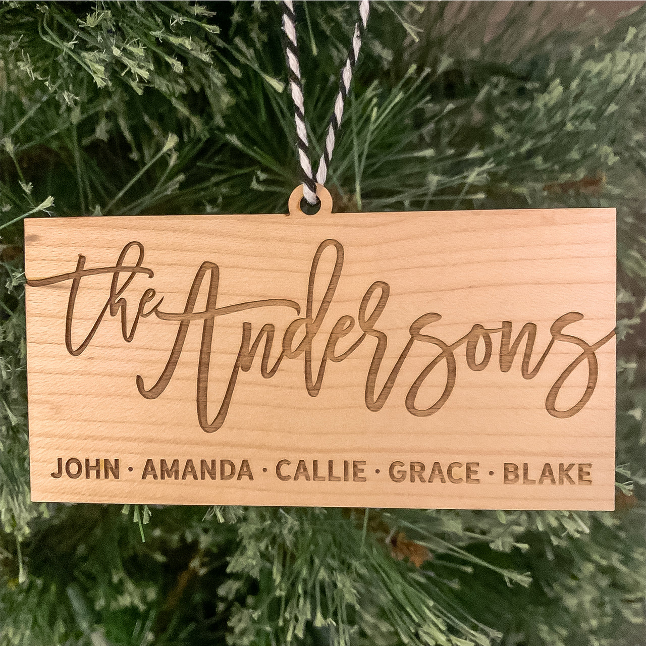 Farmhouse Script Family Ornament