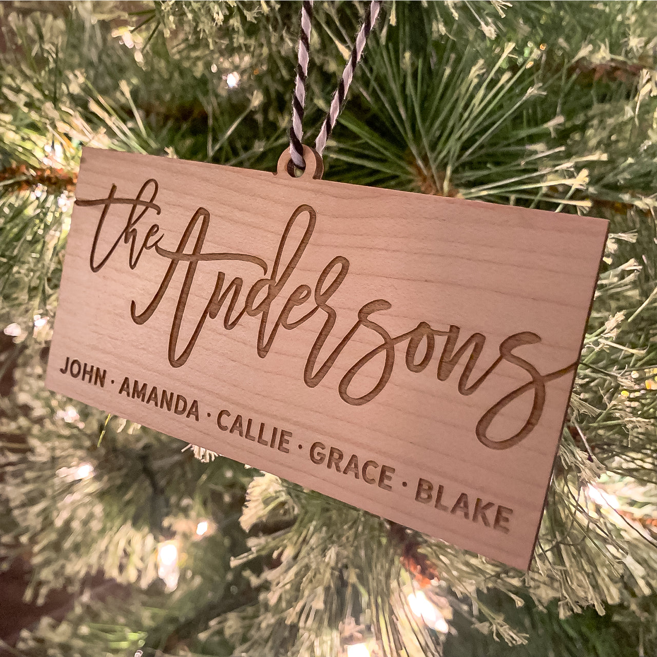 Farmhouse Script Family Ornament
