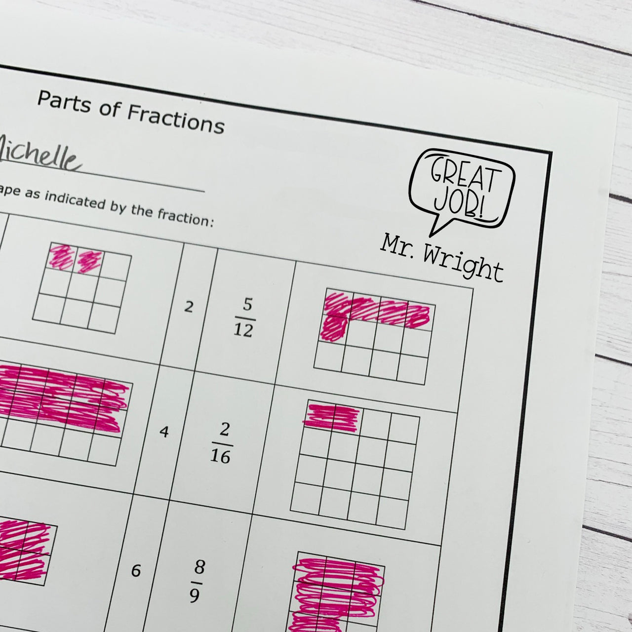 Great Job Teacher Stamp