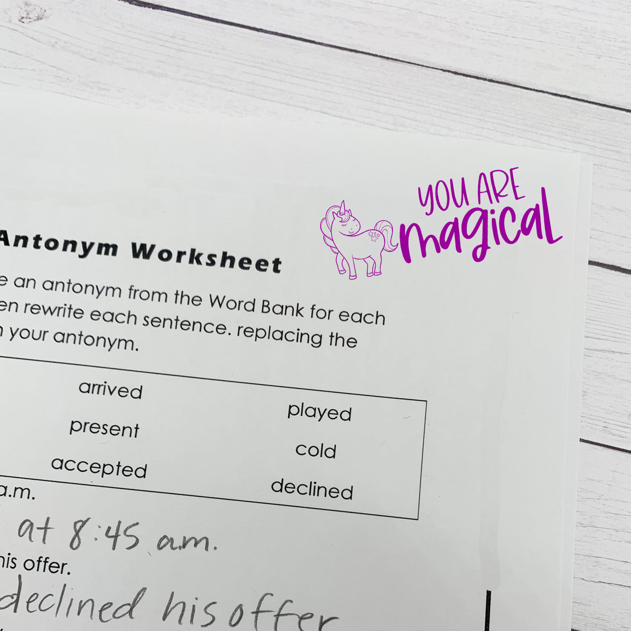 You are Magical Teacher Stamp