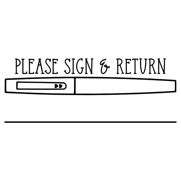Sign & Return Flair Pen Teacher Stamp