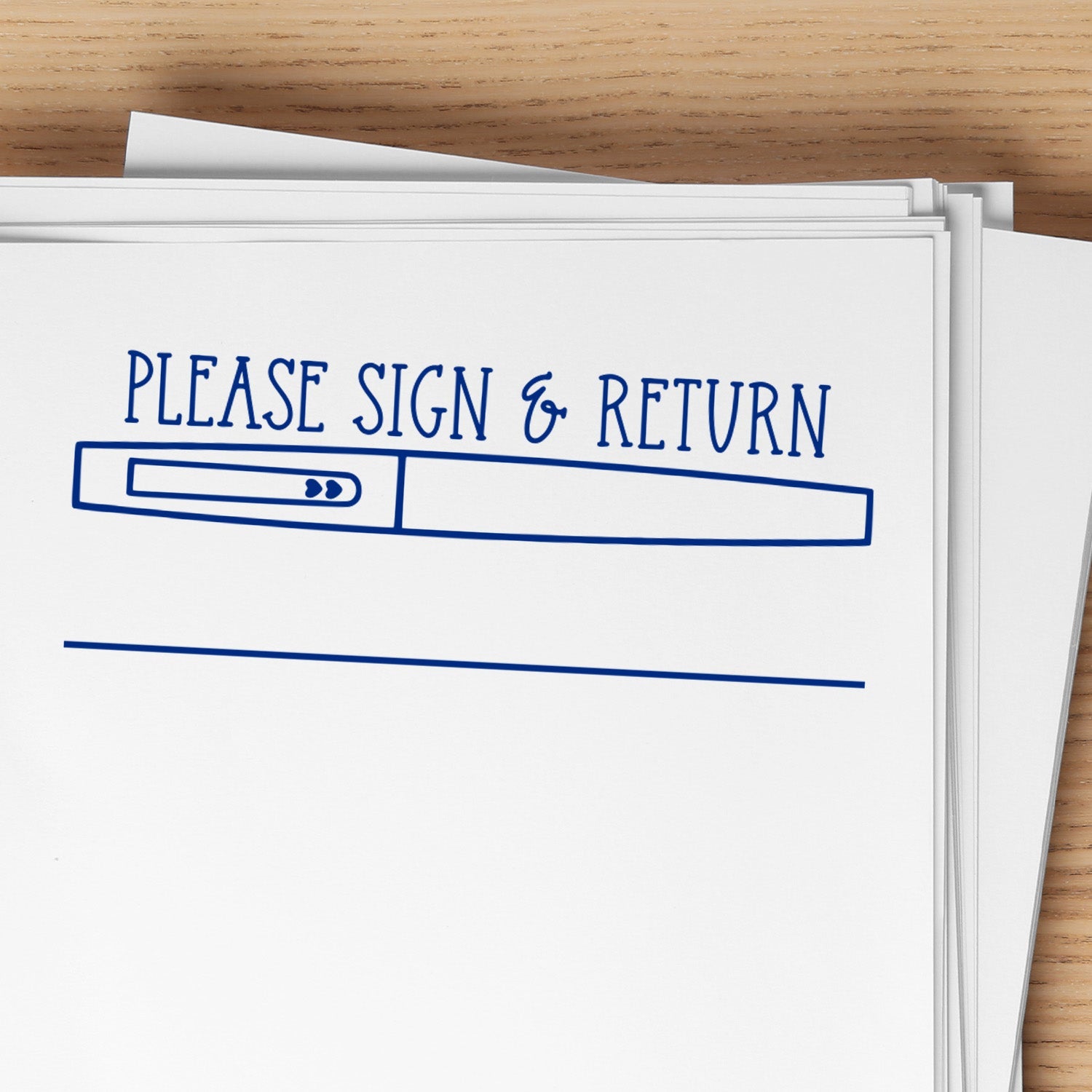 Sign & Return Flair Pen Stamp - Boutique Stamps & Gifts