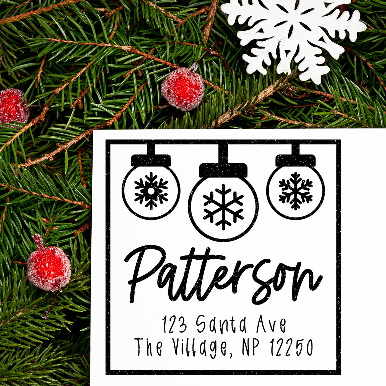 Snowflake Address Stamp