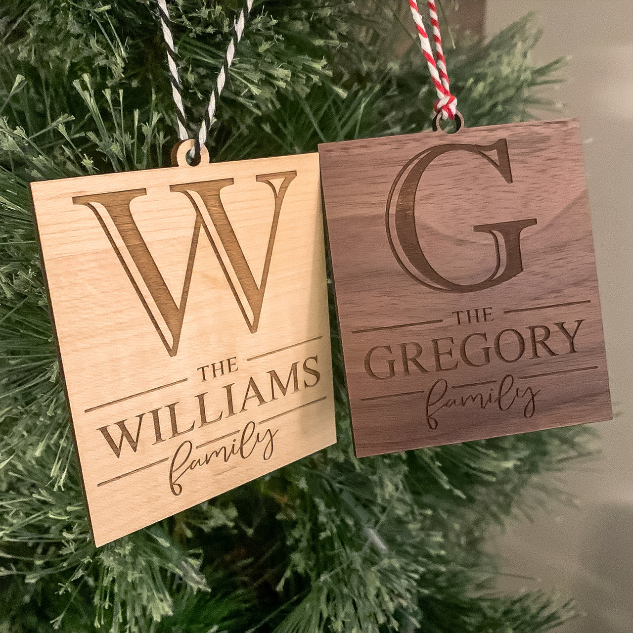 Traditional Family Monogram Ornament
