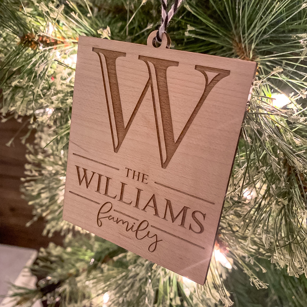 Traditional Family Monogram Ornament